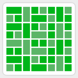 Green Monochromatic Rectangles Sticker